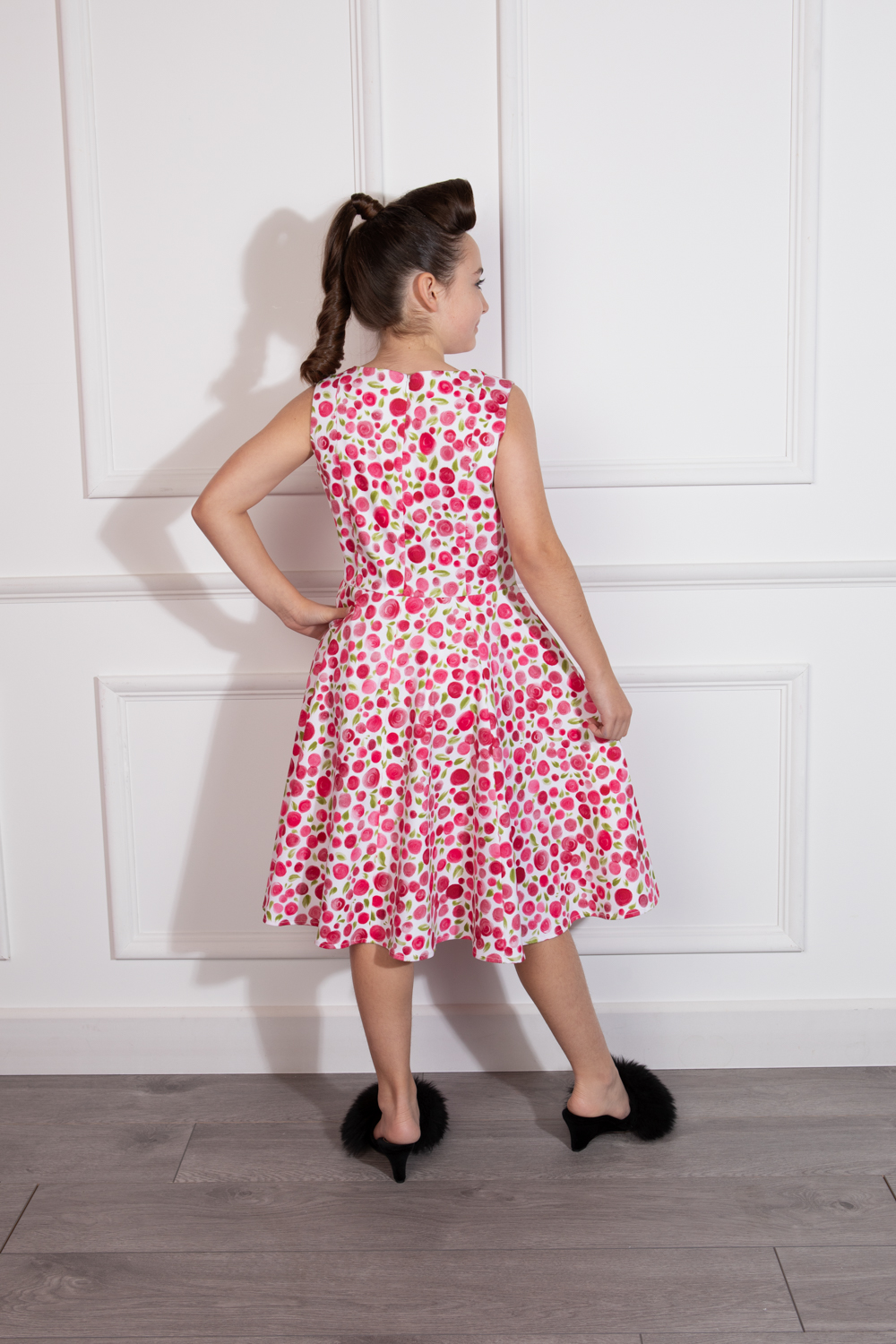 Rosy Petal Swing Dress in Kids